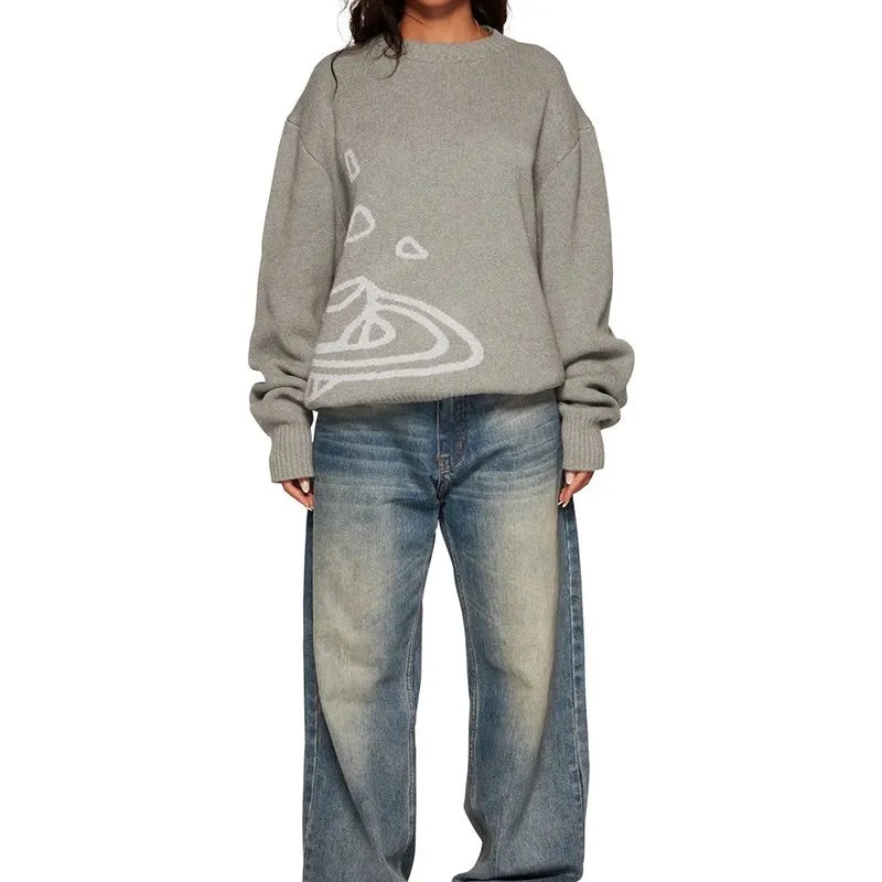 'BROKEN PLANET' KNITTED SWEATER